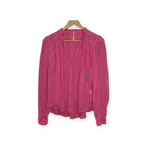 Free People Blouse Pink